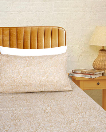 Beige Leaf | Siesta Bedsheet