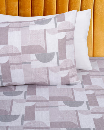 Purple | Siesta Bedsheet Geometric Pattern