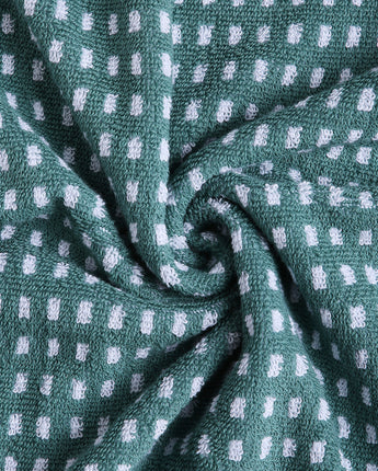 Dotted Green Dyed Jacquard | Sistra Bath Towel