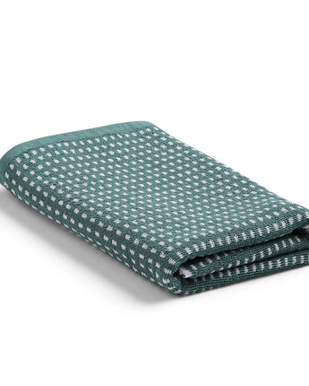 Dotted Green Dyed Jacquard | Sistra Bath Towel
